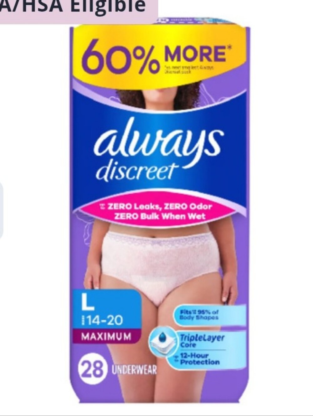 Always Discreet Maximum Underwear